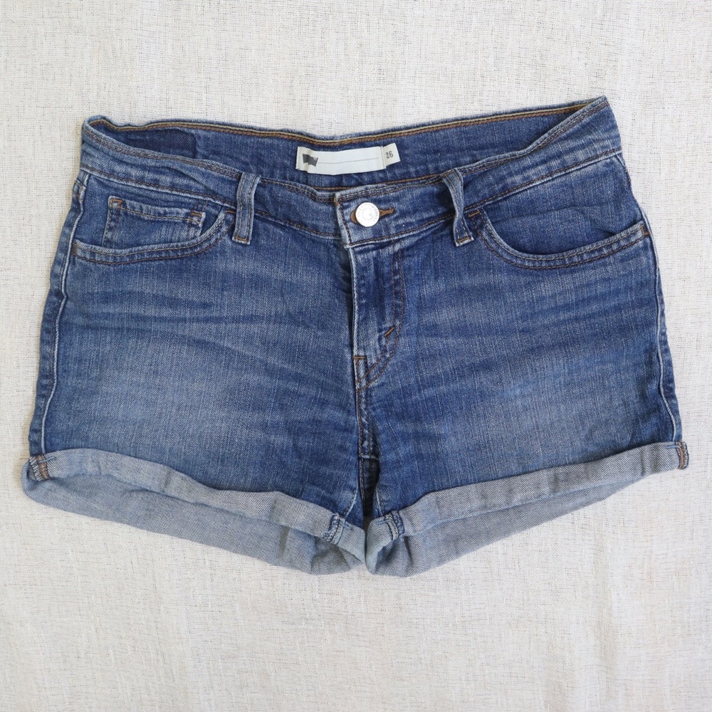 LEVIS Denim Stretch Shorty Shorts